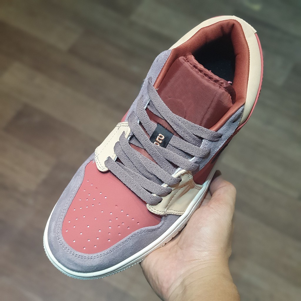 Giày thể thao sneakers  đỏ mận mã 201 Full box tag