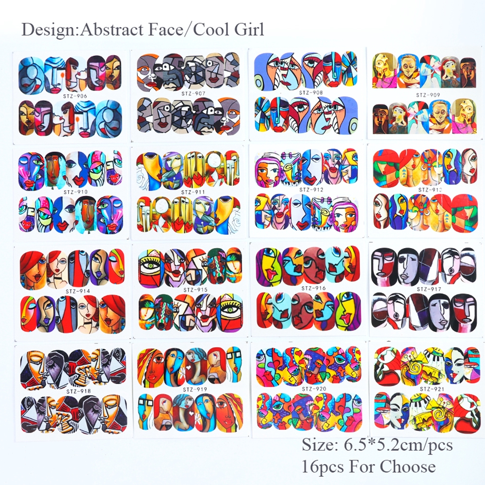 Set 1/16 miếng dán trang trí móng tay nghệ thuật tự làm 3D