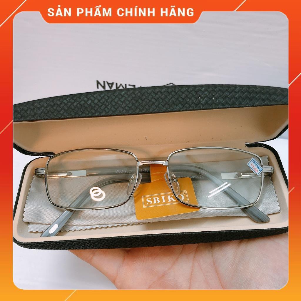 Kính lão thị viễn thị nam nữ Nhật bản gọng TITANIUM  mắt thủy tinh sáng rõ nét