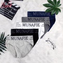 Quần Sịp Nam Munaf!e Tam Giác Sợi Cotton Co Giãn , Mặc Thoải Mái , Có Túi Zip Riêng ་