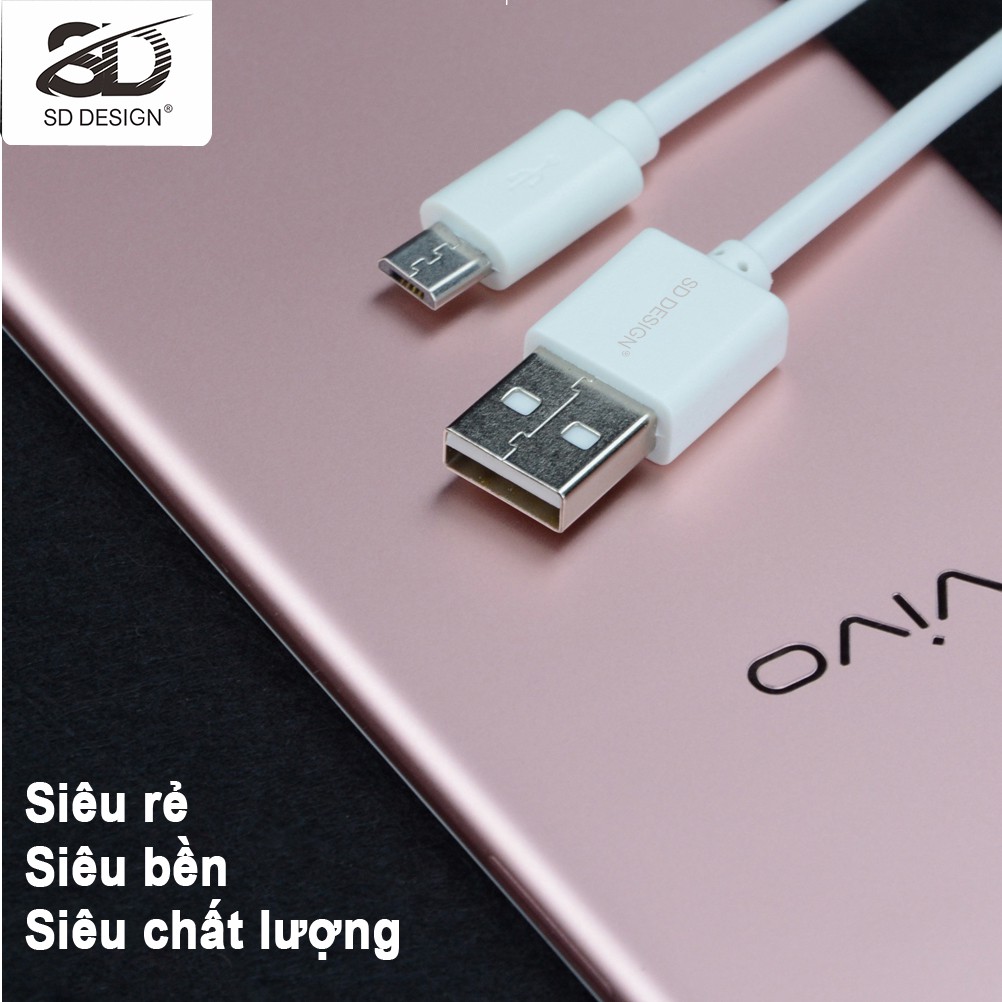 Cáp sạc chính hãng SD DESIGN M1 ĐẦU MICRO ANDROID DÀI 1M