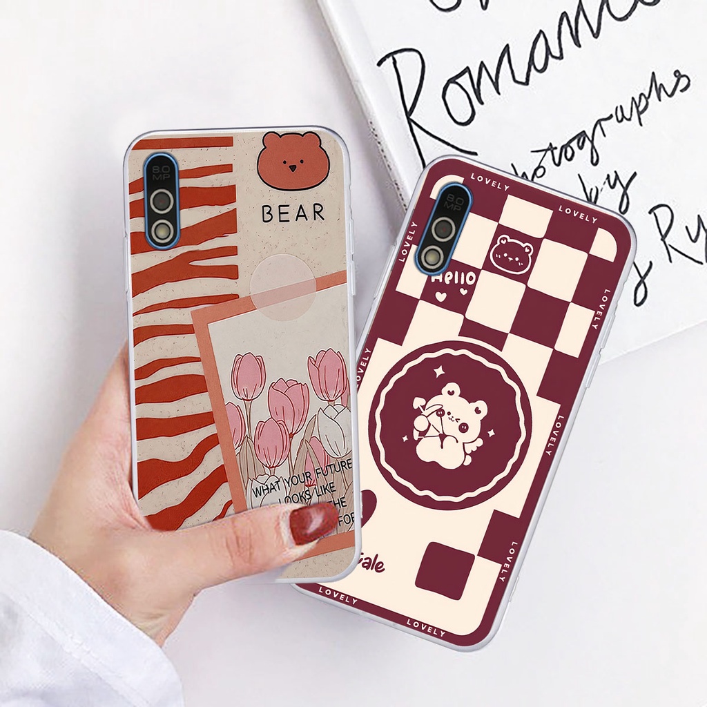Ốp Vsmart Bee / Bee 3 gấu Bear rick caro vuông thời trang siêu đẹp