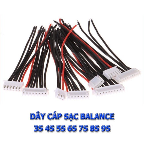 [HCM] - Dây cáp sạc cân bằng Balance từ 3S 4S 5S 6S 7S 8S 9S cho Imax B6 | Pin Lipo 18650 Lithium A123