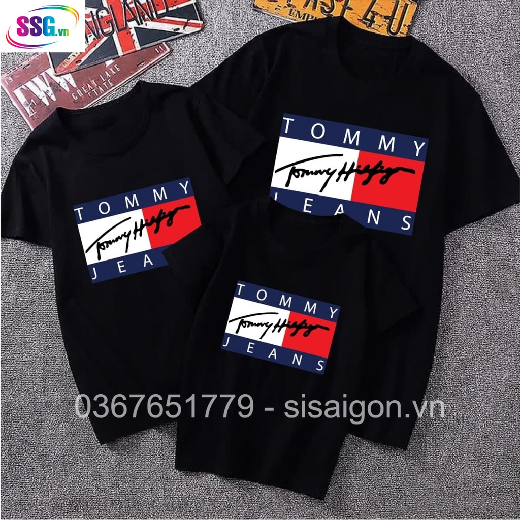 Áo thun nam nữ in chữ TOMMY unisex form rộng, áo nhóm gia đình 3,4,5 người  chất cotton dày dặn co giãn tốt | BigBuy360 - bigbuy360.vn