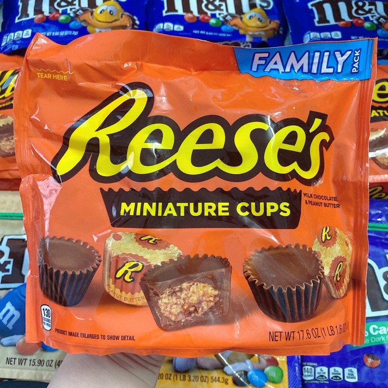 [date 08/2021] SOCOLA REESE'S - Milk Chocolate & Peanut Butter - FAMILY SIZE