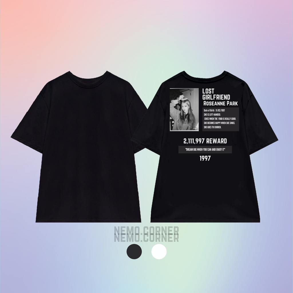 Áo Thun Unisex BLACKPINK In Hình Lost Girlfriend Màu Đen