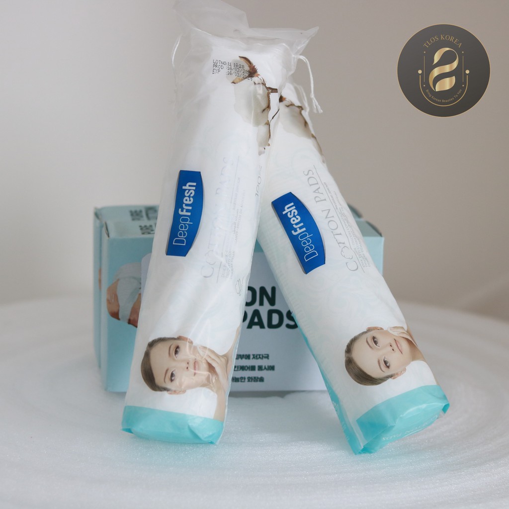 Bông Tẩy Trang Tròn Deep Fresh Cotton Pads - Dùng Cho Tẩy Trang Và Toner - Dập Viền- Túi 70M Hay 100M