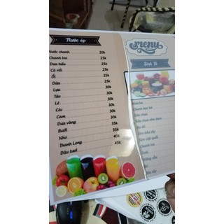 Combo 10 menu nhựa