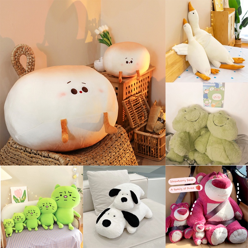 Gối Nhồi Bông Hình Hoạt Hình Có Thể Giặt Sạch Trang Trí Phòng Ngủ