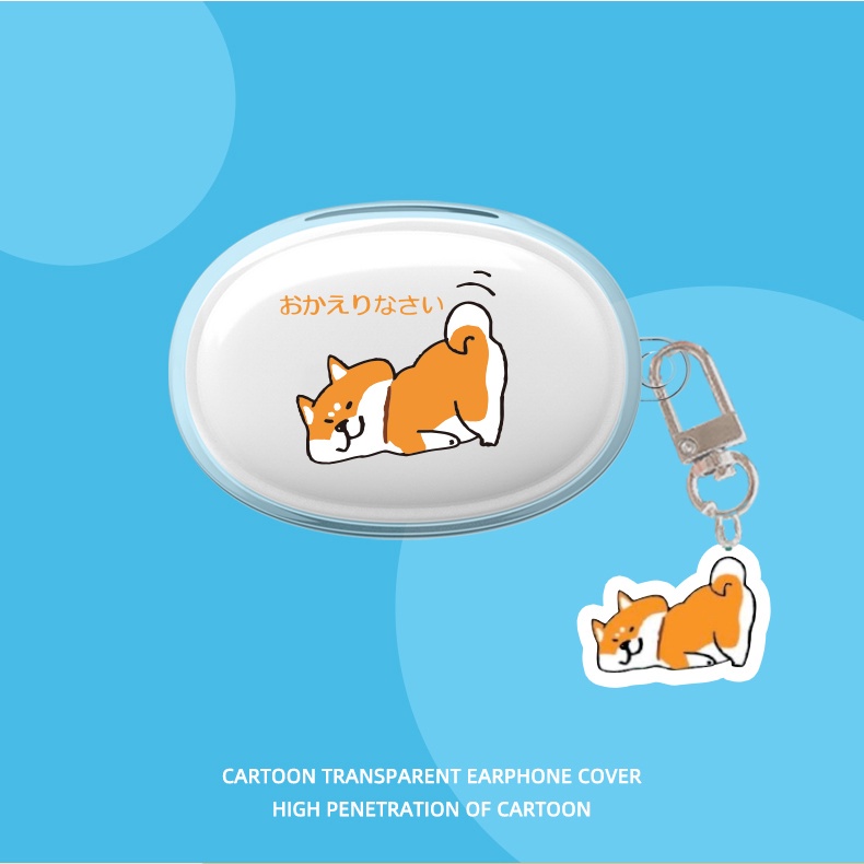 Vỏ Bọc Hộp Sạc Tai Nghe Baseus Bowie E2 Bằng TPU Mềm Trong Suốt Chống Sốc Kèm Móc Khóa Đơn Giản