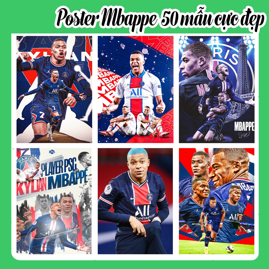 Poster bộ 3 Messi - Neymar - Mbappe, Ảnh Dán Tường bộ 3 Messi - Neymar - Mbappe, Poster Bóng Đá Có In Theo Yêu Cầu
