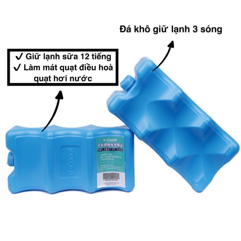 Đá Khô Giữ Lạnh 3 Sóng 10-12 Giờ Sữa Mẹ, Thực Phẩm, Làm Mát Quạt Điều Hòa ( 1 Thanh)