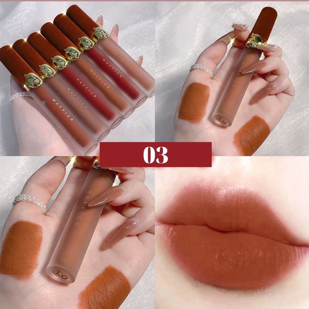 Son kem lì Maffick cá heo trang điểm mềm mịn mọng môi Dolphin's Love Velvet Lip Glaze MAFI31