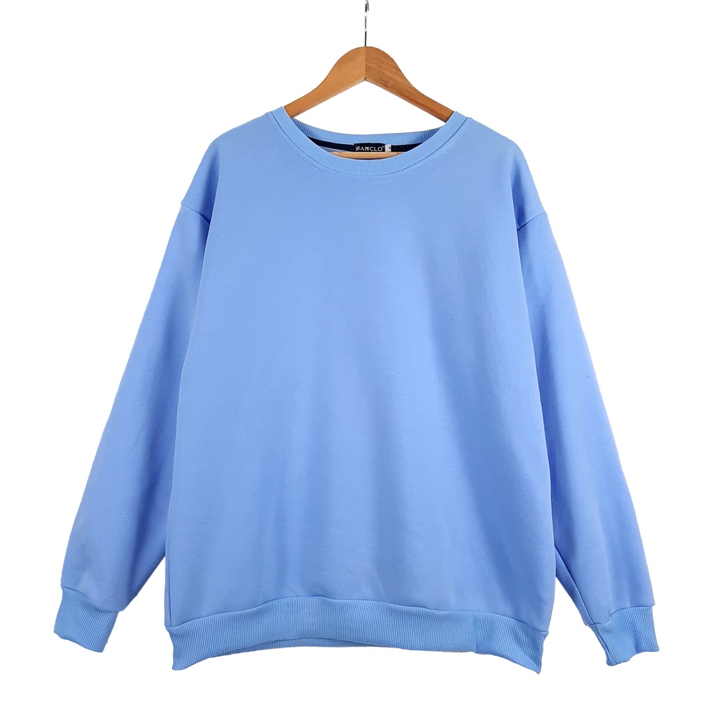 Áo SWEATER nỉ BASIC SAM CLO - Áo khoác thu đông tay dài freesize form rộng nam nữ unisex long sleeve TRƠN | BigBuy360 - bigbuy360.vn