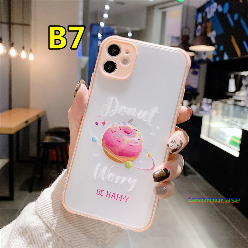 Ốp Lưng Matte Họa Tiết Bánh Macaron Dễ Thương Cho Xiaomi Redmi Note 9 8 7 7 Pro 7s Redmi 9 9c Nfc 8 8a Pro 8a