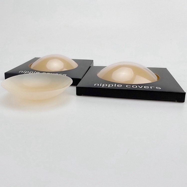 Miếng dán ngực silicon, hộp đen 1 đôi dán silicon nhiệt tự thân, sinh nhiệt không keo siêu dính 380 xiao store hàng chuẩ