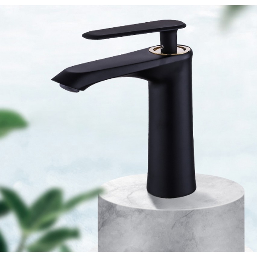 Vòi lavabo nóng lạnh cao cấp màu đen - inox 304 MS5 | BigBuy360 - bigbuy360.vn