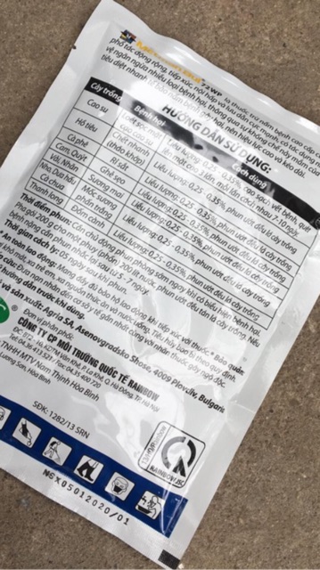 Thuốc trừ bệnh cây trồng Metman Bul- gói 200gr