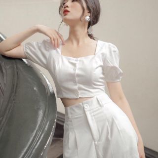 ZERASY - Sét quần sort + áo croptop dễ thương