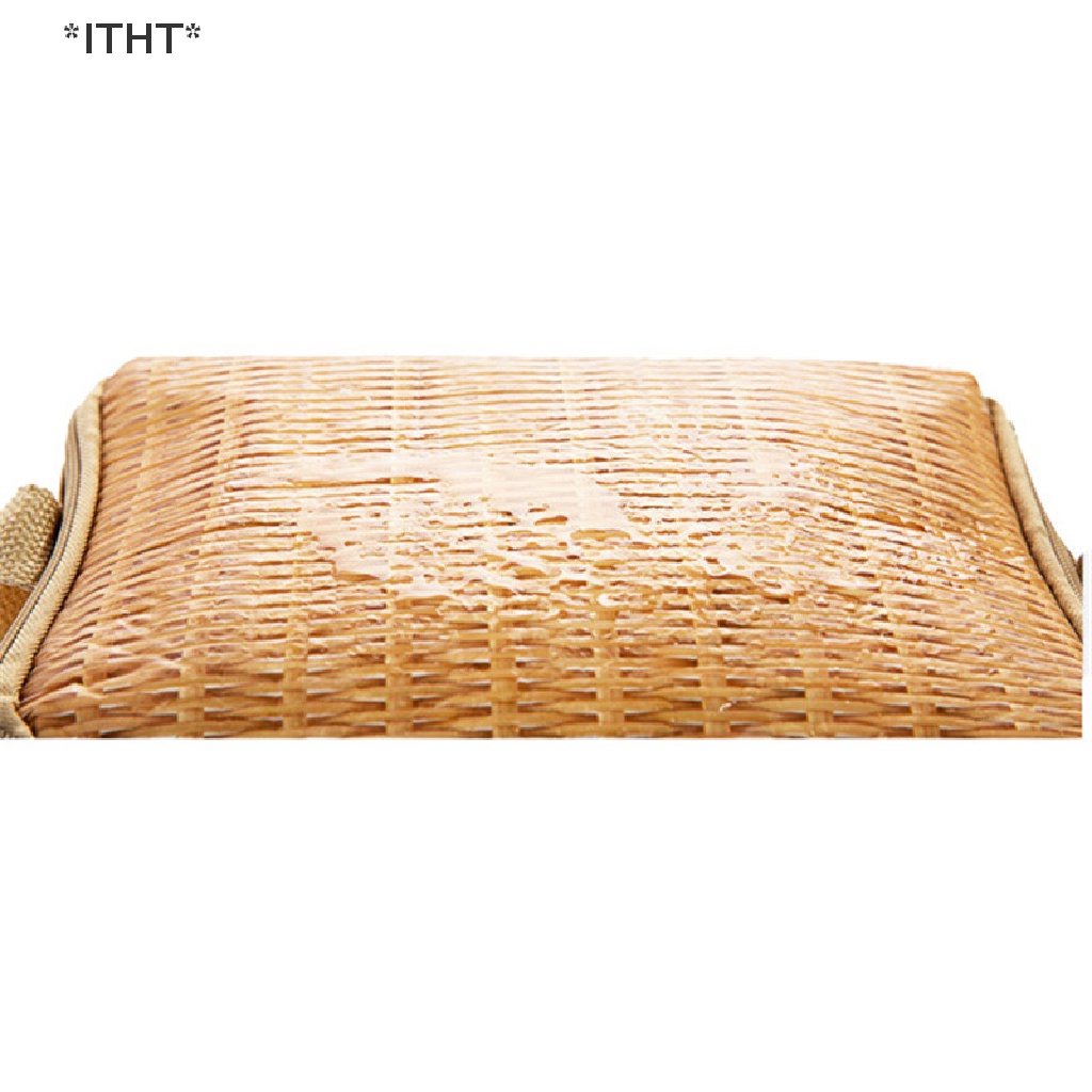 Túi Tote Đựng Hộp Cơm Trưa / Thức Ăn Trưa Bằng Mây Chống Thấm Nước Nhỏ Gọn Tiện Dụng