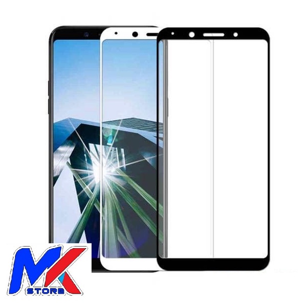 Kính cường lực bảo vệ màn hình ĐT Oppo F5 full màn hình full keo - tặng bộ giấy lau kính trị giá 10K