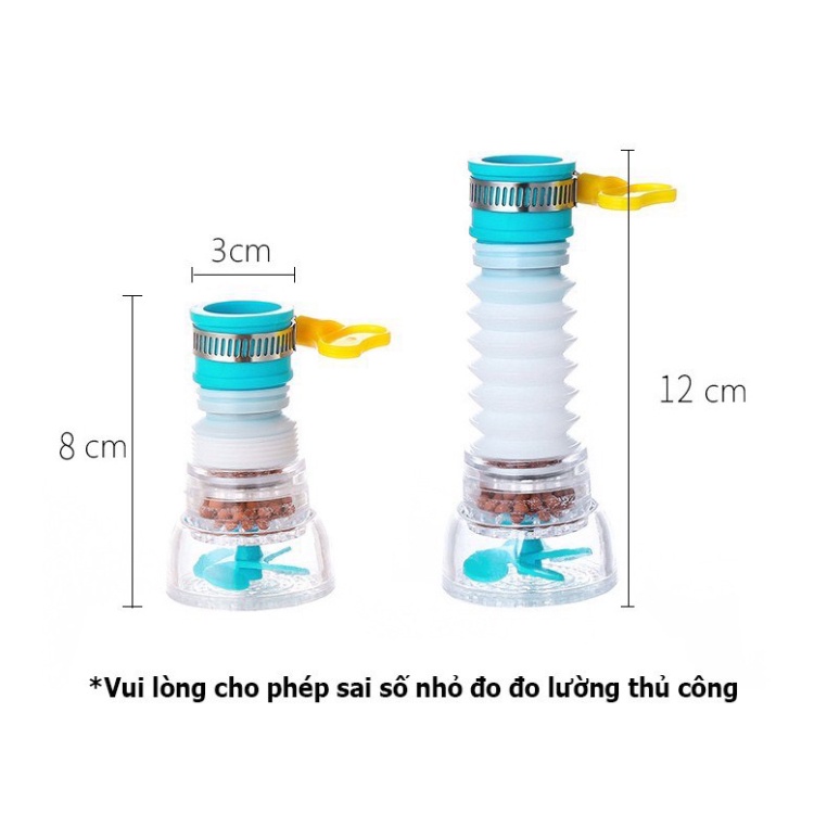 Đầu Vòi Lọc Nước Xanh Xoay 360 Độ - Đầu Lọc Gắn Vòi Nước Bồn Rửa Chén Bát. ĐTBX