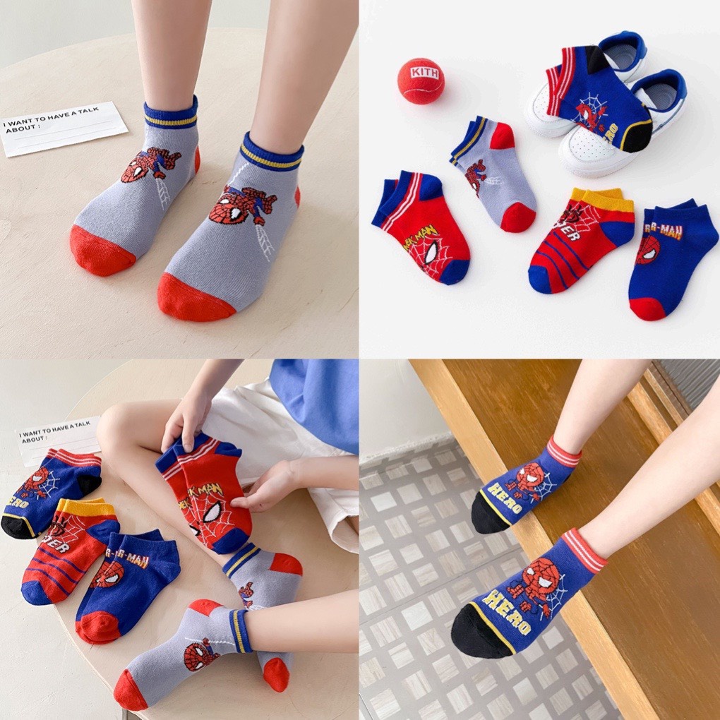 Combo 10 Đôi Tấ/Vớ Hình Siêu Nhân Cho Bé Trai Siêu Chất