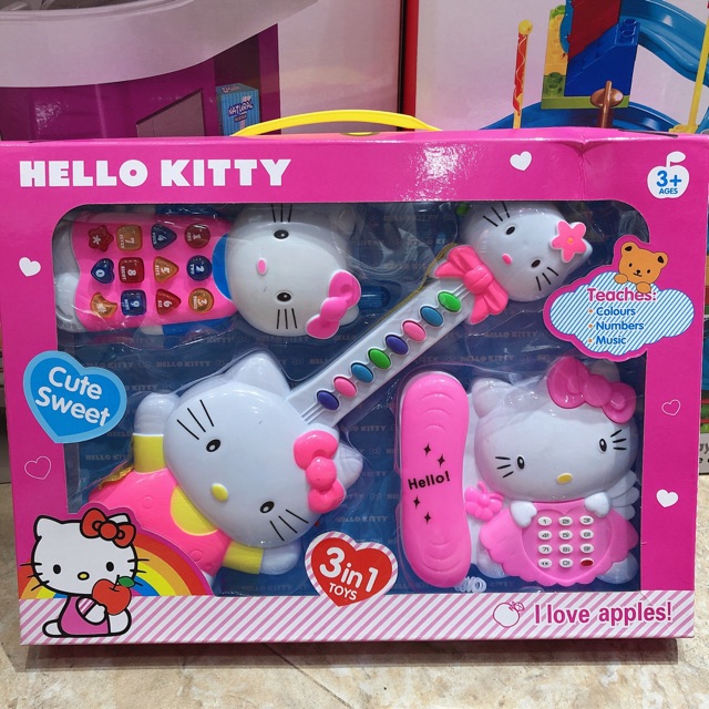 Bộ đồ chơi điện thoại - đàn hello kitty cho bé gái