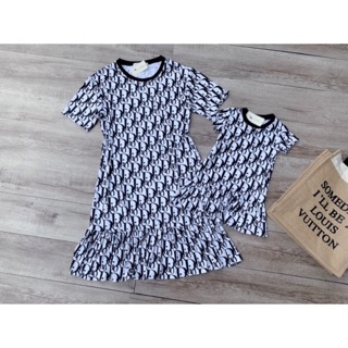 Set đầm cotton mẹ bé