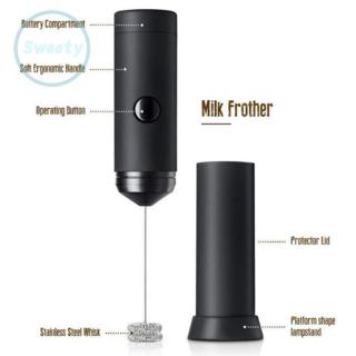 Máy đánh sữa pha cà phê cappuccino bằng thép/abs và silicon kích thước 2.5*3.7*20.5cm