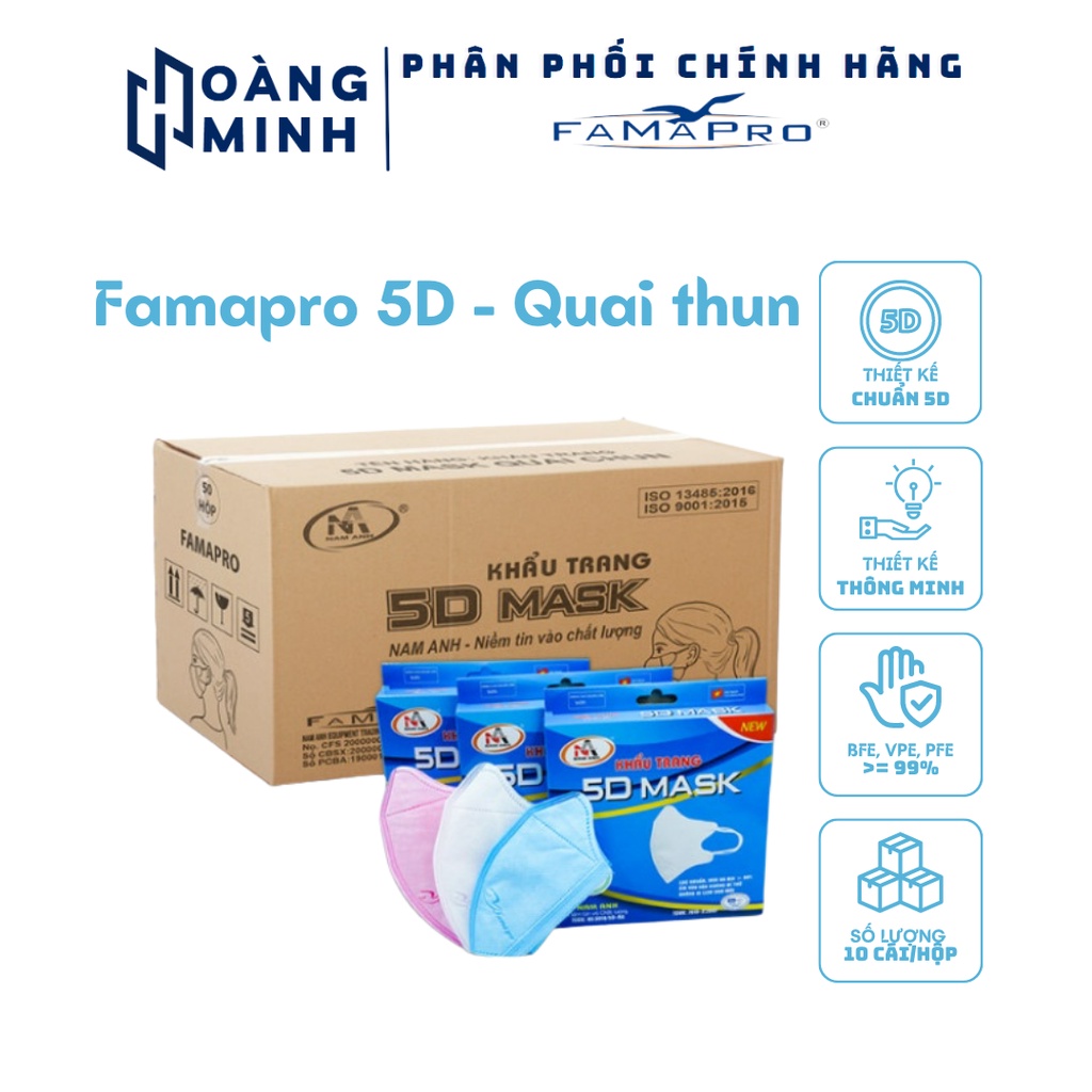 Khẩu trang 5D Mask FAMAPRO quai thun