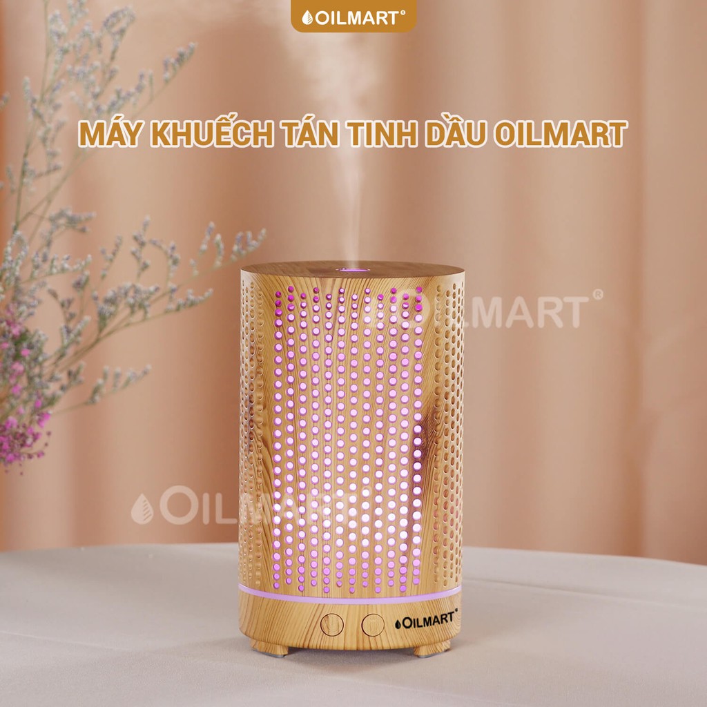 Máy Khuếch Tán Tinh Dầu Lon Gỗ - 12W 200ml