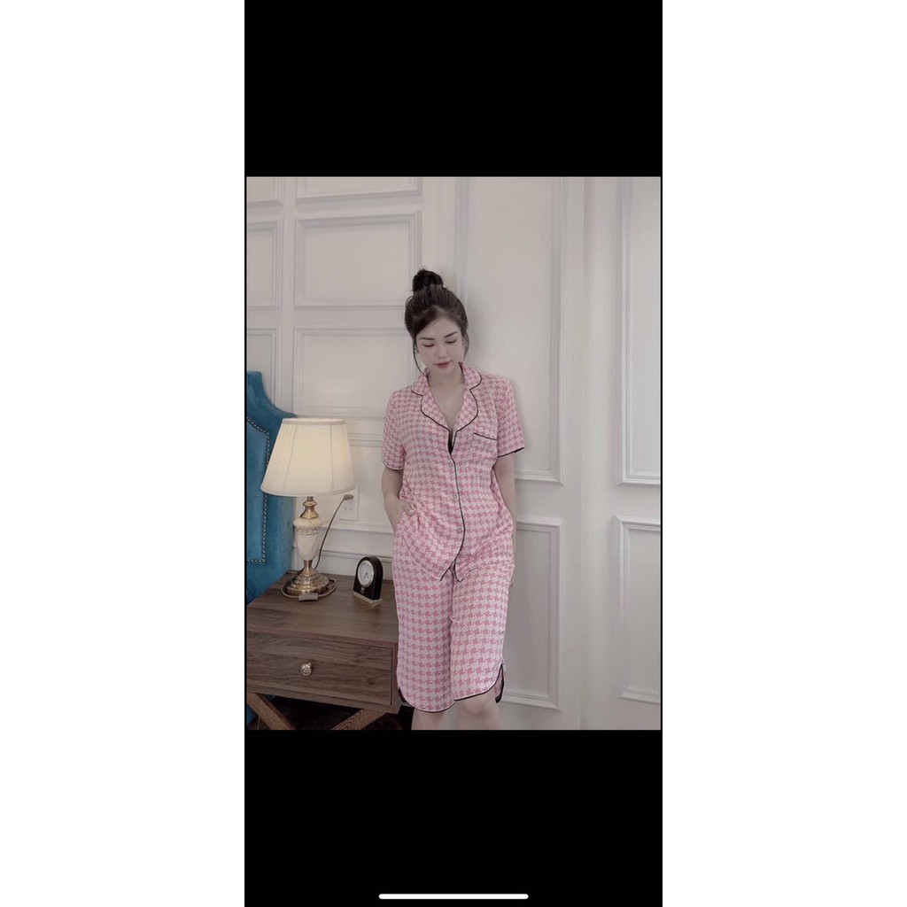 bộ lụa mặc nhà,Bộ lửng mặc nhà, bộ đồ nữ mát, thấm hút mồ hôi, free size, mát êm