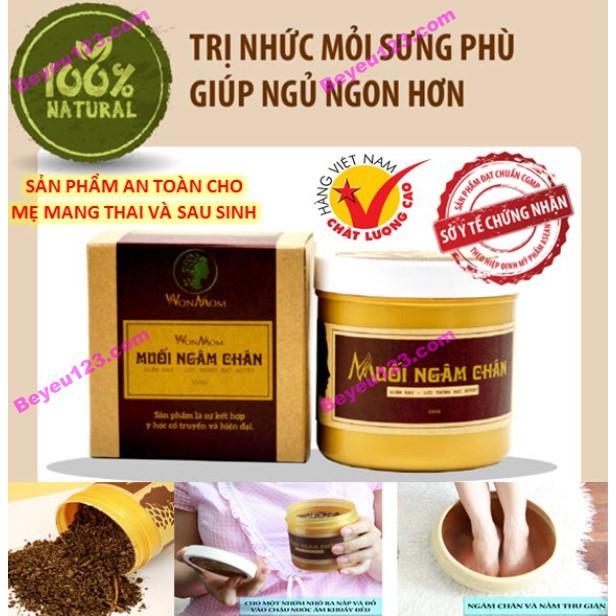 Muối ngâm chân Wonmom 350Gr - An toàn cho Mẹ mang thai và sau sinh - nhức khớp chân, giãn tĩnh mạch