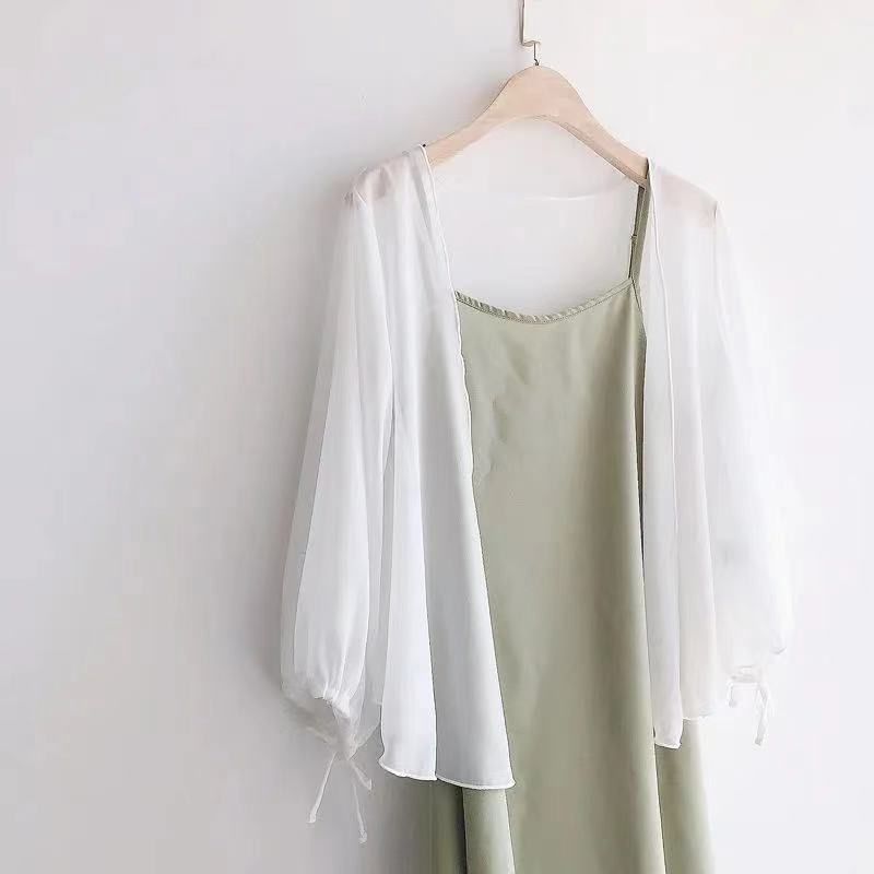 Áo Khoác Chiffon Dài Tay Thời Trang Hè 2021 Cho Nữ