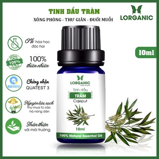 [FREE SHIP 50K] Tinh dầu tràm nguyên chất Lorganic Cajeput 100% Natural Essential Oil 10ml, 50ml
