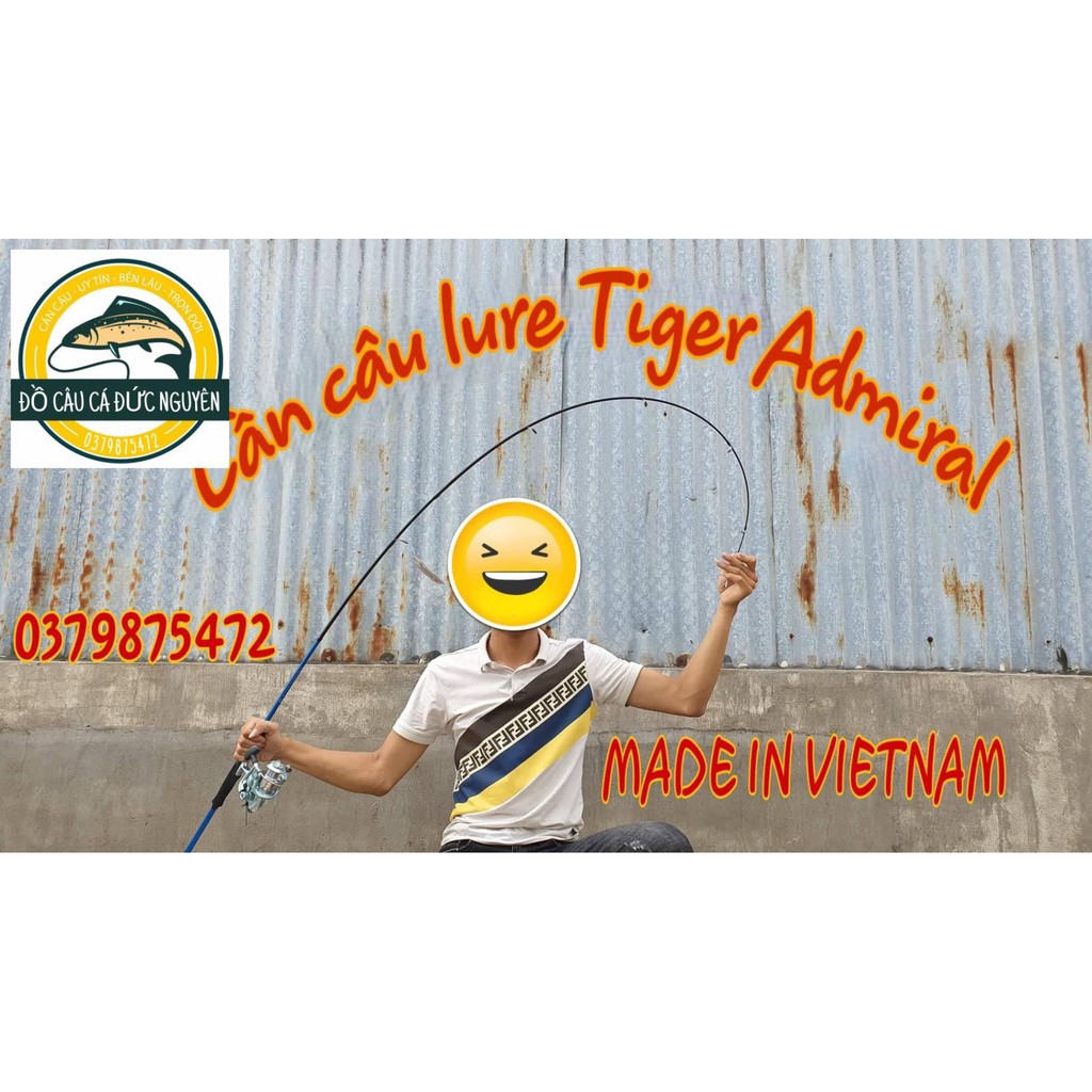 Cần câu lure carbon Tiger Admiral 1m8 máy đứng