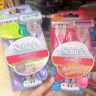 Dao cạo lông body 4 lưỡi cho nữ Schick Nhật Bản