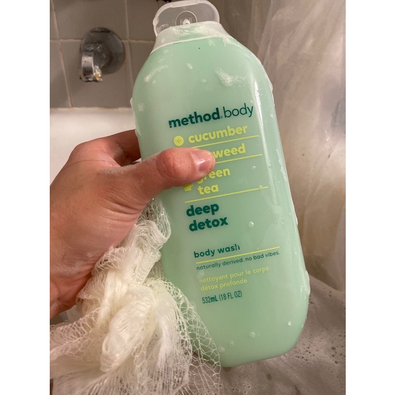 Sữa Tắm Hữu Cơ Tự Nhiên Method Body Deep Detox Body Wash 532ml #Dưa Leo, Rong Biển, Trà Xanh
