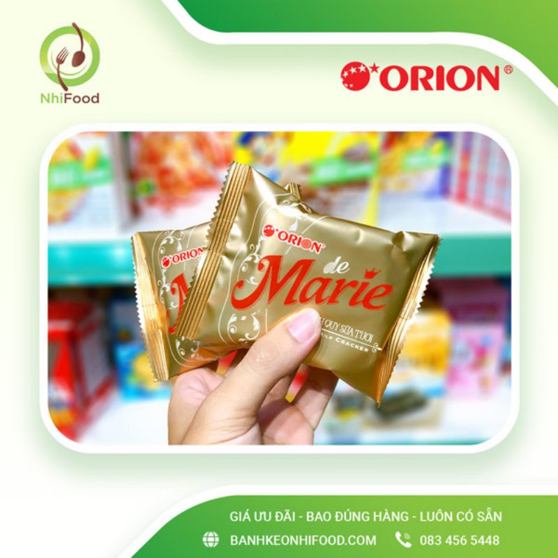 Bánh Quy Sữa Tươi De Marie Orion, Hộp 4 Gói