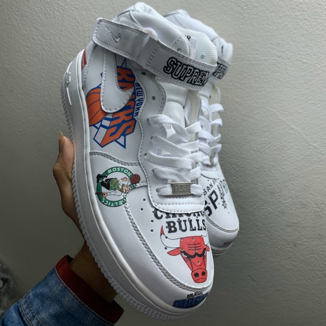 [ảnh thật ] salee salee giày thể thao don de Nike Air Force 1 Supreme Chicago