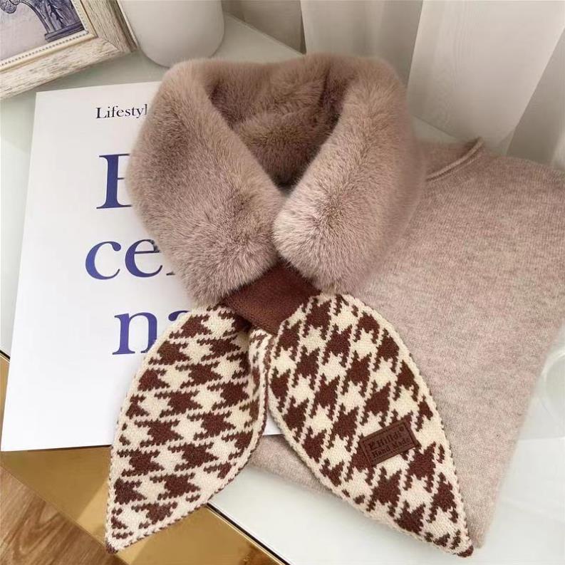 [FREESHIP] Khăn Lông Quàng Cổ Nữ, Khăn Len Quàng Kèm Nơ Họa Tiết Chấm Bi, Hàng Loại 1 dày đẹp, June Accessories