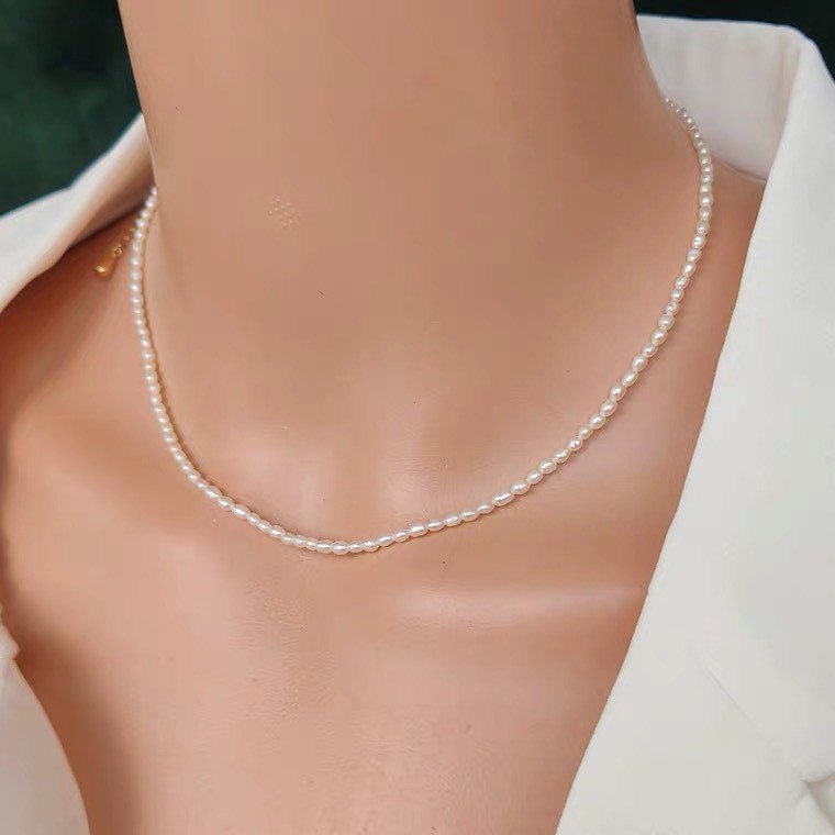 Vòng cổ ngọc Minh Tâm Jewelry trai nuôi thiên nhiên khoá bạc