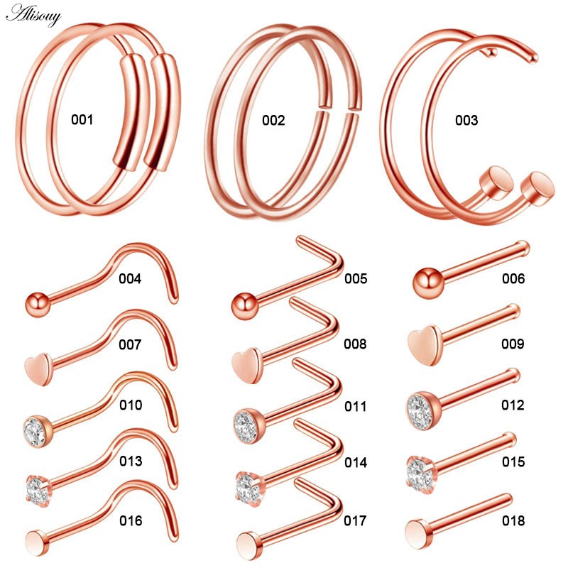 Alisouy Mới 1 Thép 20G Giả Mũi Nhẫn Giả Septum Nhẫn Vòng Nostril Daith Xuyên Kẹp Giả Trên Mũi Nhẫn Oreja Piercings Trang Sức