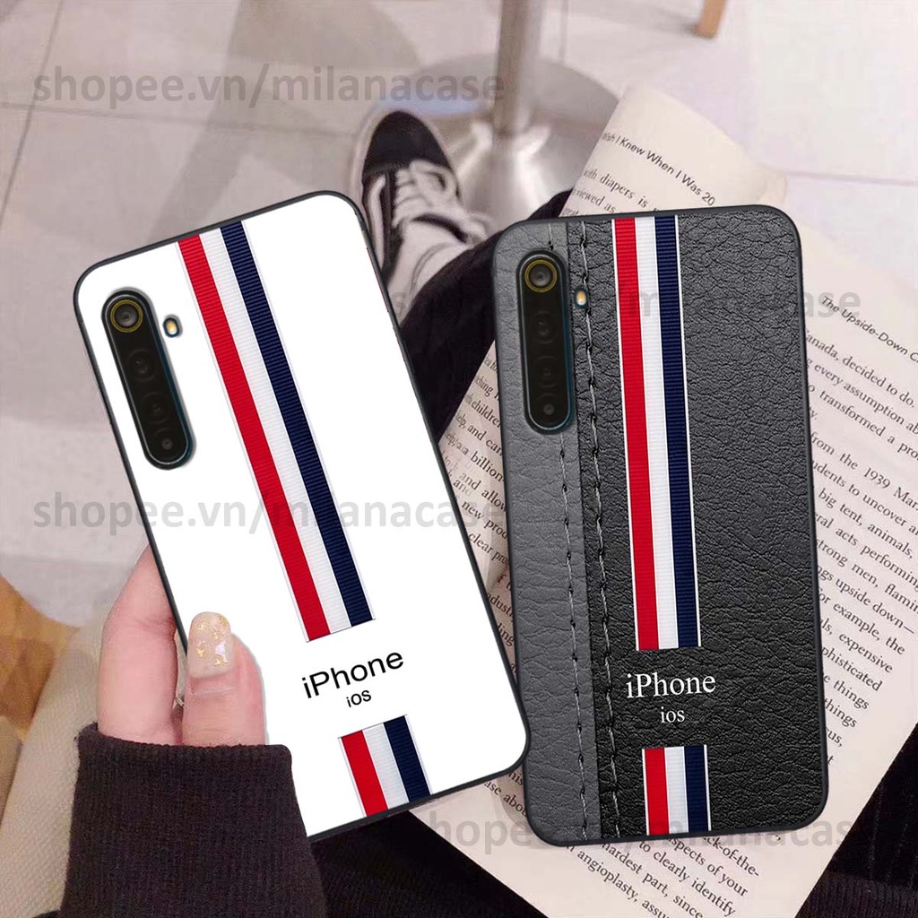 Ốp Realme 6 / 6 Pro in giả da phong cách thể thao, cá tính, thời trang