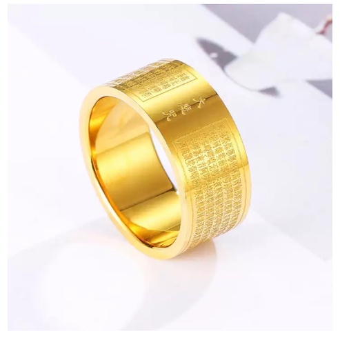 Nhẫn Xoay Khắc Bát Nhã Tâm Kinh Titan Ko Đen