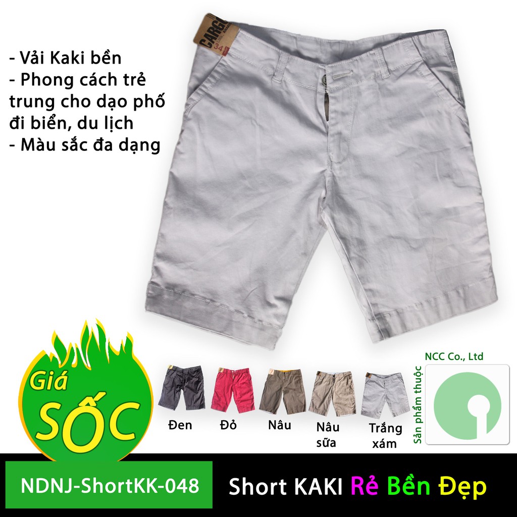 Quần short ngắn Kaki thời trang nam giá rẻ kiểu dáng mới năm 2018 - NDNJ-ShortKK-048 (nhiều màu)