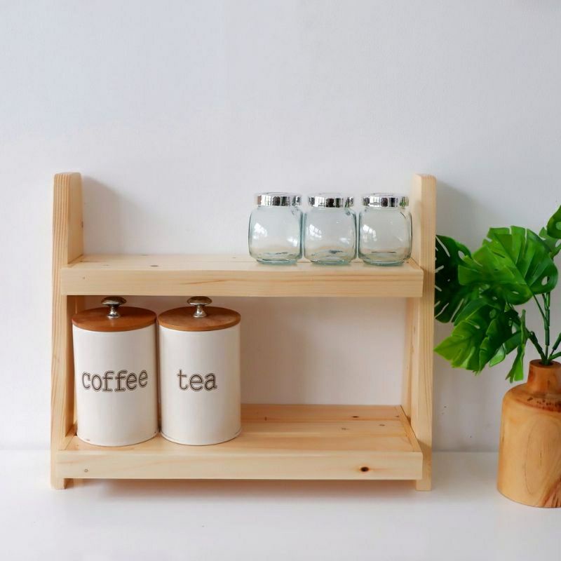 Kệ Gỗ Mini Đựng Gia Vị Để Bàn Tiện Dụng Cho Nhà Bếp