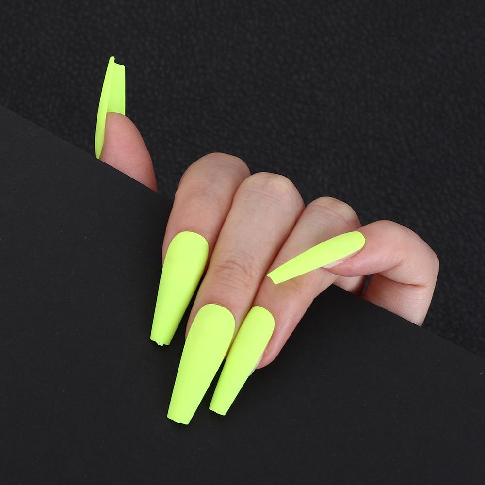 WATTLE Bộ 24 Móng Tay Giả Chất Liệu Nhám Có Thể Tháo Rời