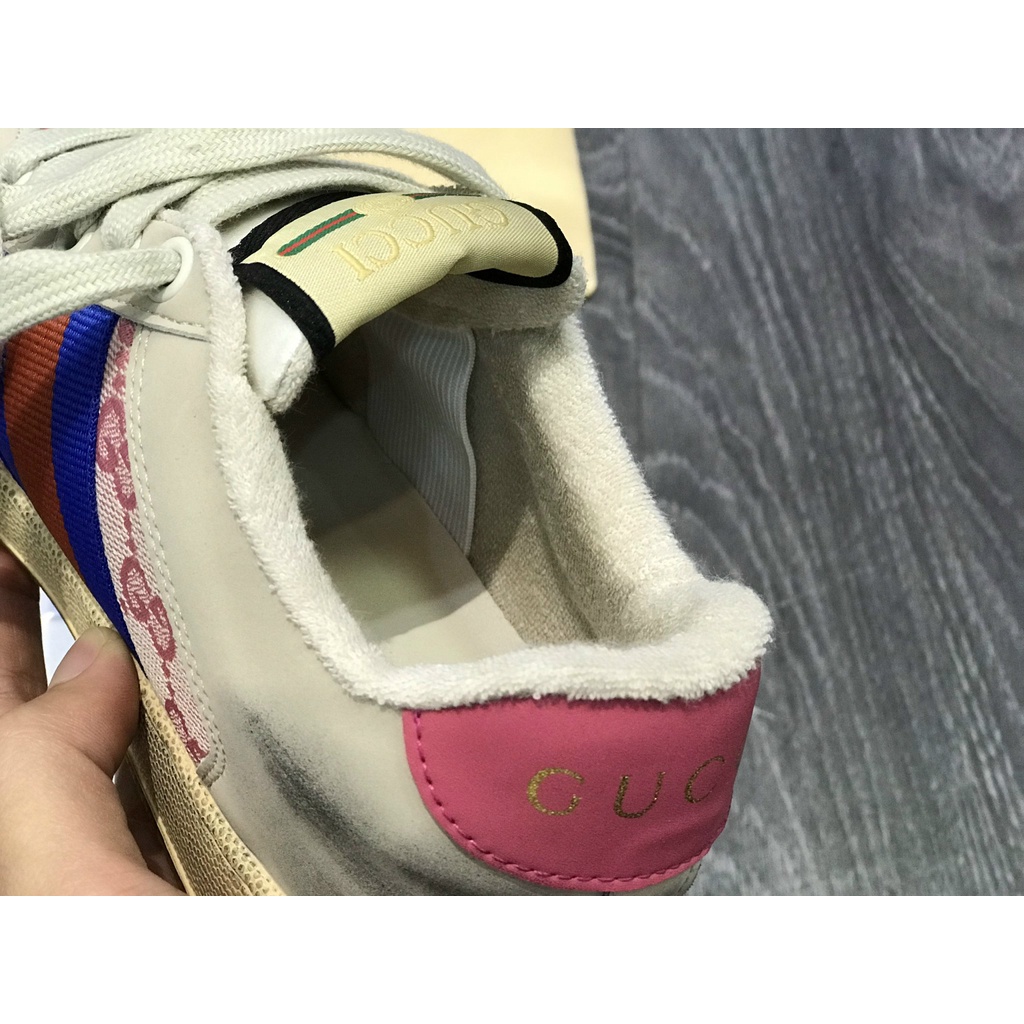 Siêu Phẩm Giày Thể Thao Sneaker Gucci Hải Tú Bẩn gu xì hồng Cao Cấp+ Ảnh Thật + freeship